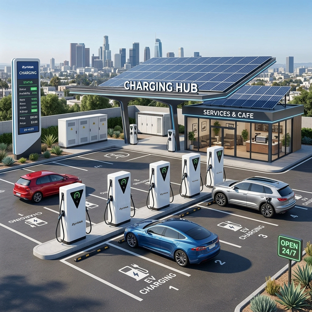 ZynVolt commercial EV charging plaza